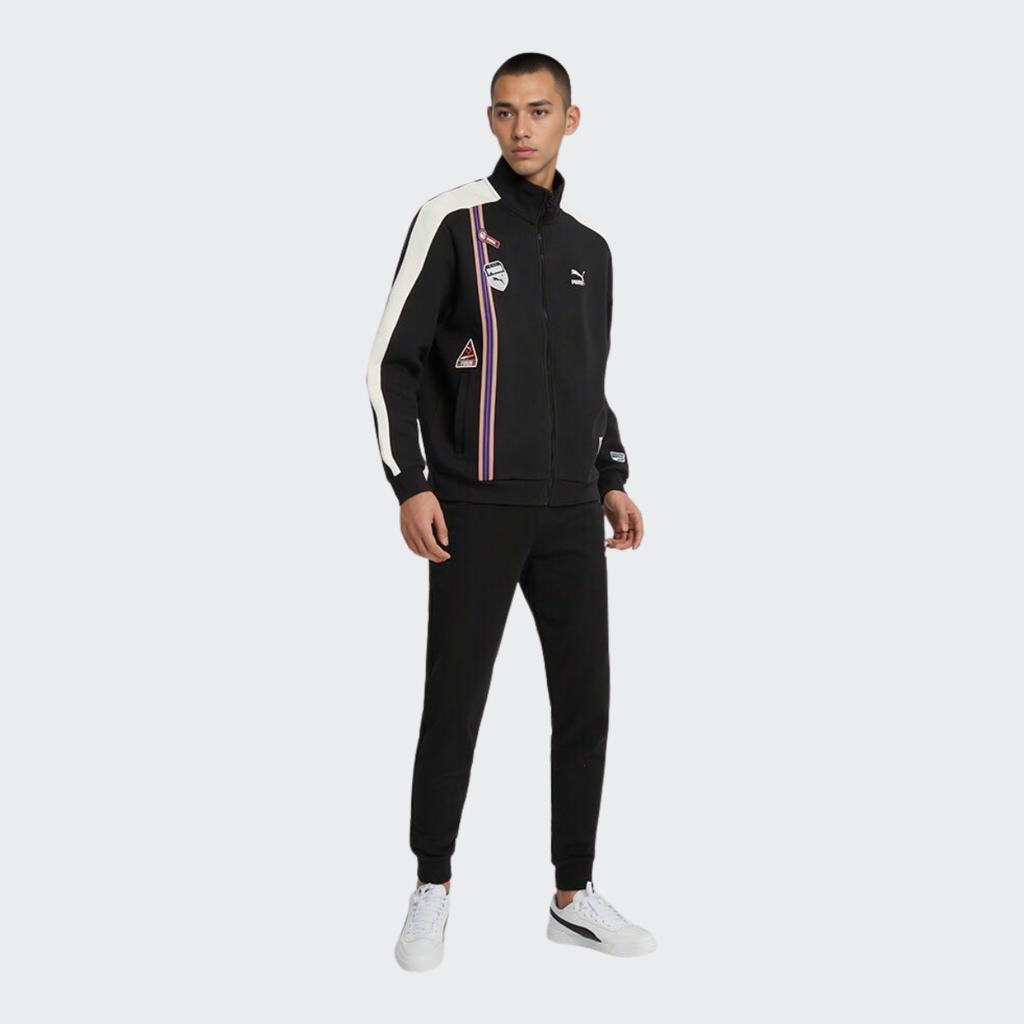 Puma Куртка Team Badge на молнии с воротником-стойкой Мужские куртки Черные 677375-01