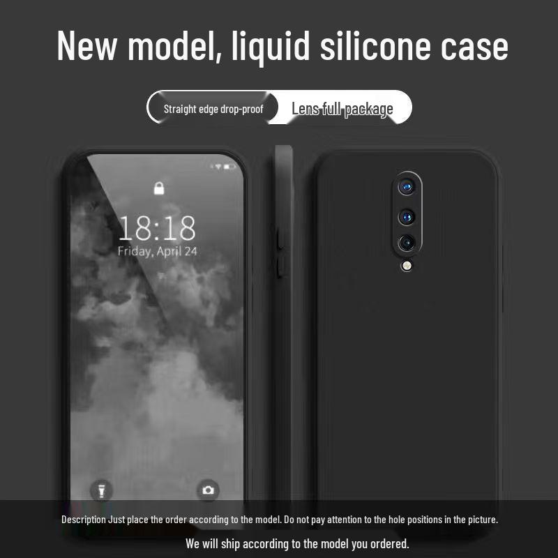 Чехол из жидкого силикона для OnePlus 8: Однотонный, Полное покрытие, Защита от падений, Безопасен для кожи, Простой стиль