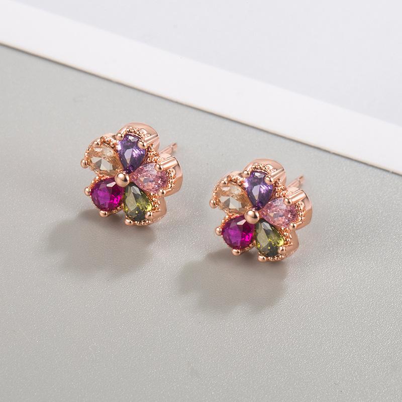 New 925 Sterling Silver Earrings Fashion AAA Zircon For Women Exquisite Student Girlfriend Jewelry Accessories Wedding Party