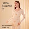 Women's V-Neck Cotton Thermal Underwear Set