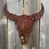 Rustic Bull Skull Metal Wall Decor - Western Cow Skull Sign for Home, Outdoor, Halloween/Christmas/Easter/Thanksgiving