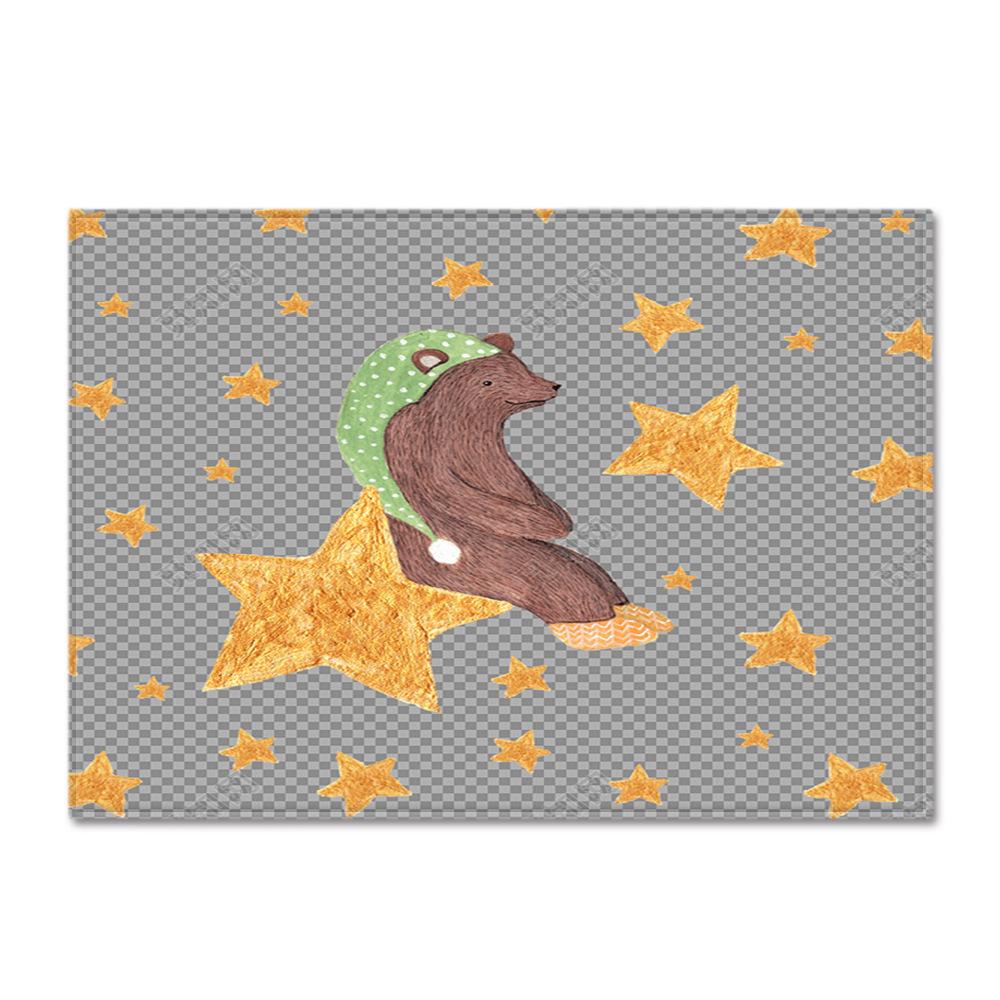 Textured Large Carpet Feather Wind Bedroom Floor Mat