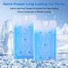 Ice Packs for Lunch Boxes Coolers Leak-Proof Quick Freeze Reusable Freezer Packs with Water Cold Up