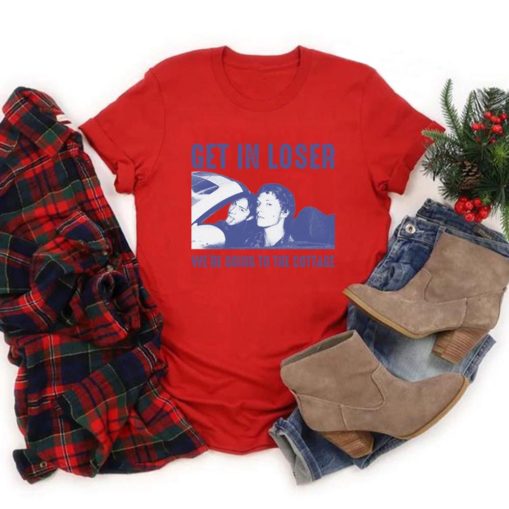 Get in Loser We’re Going To The Cottage T-Shirt Heated Rivalry Inspired Tshirt Women T Shirt Vintage Short Sleeve Streetwear Top