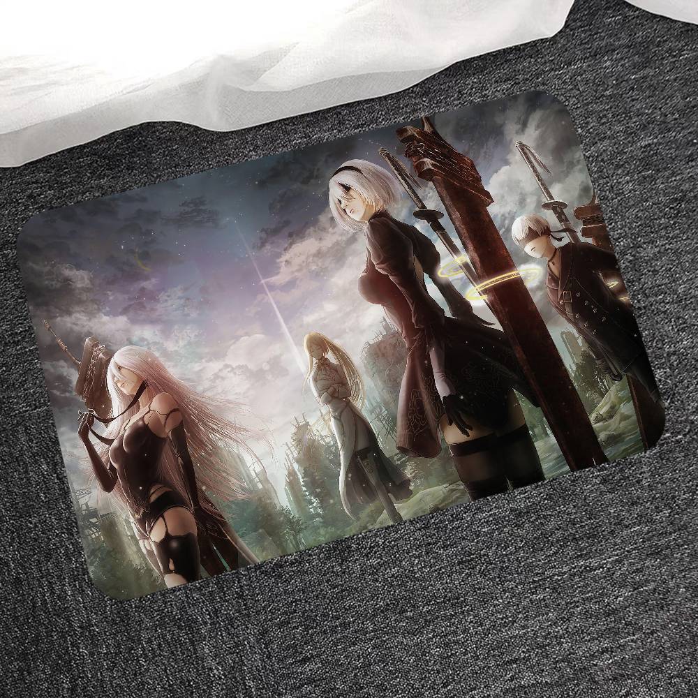 Игра NieR Automata Напольный коврик Прямоугольный Противоскользящий Домашний Мягкий Коврик для ванной Передняя дверь В помещении На улице Коврик Приветственный коврик