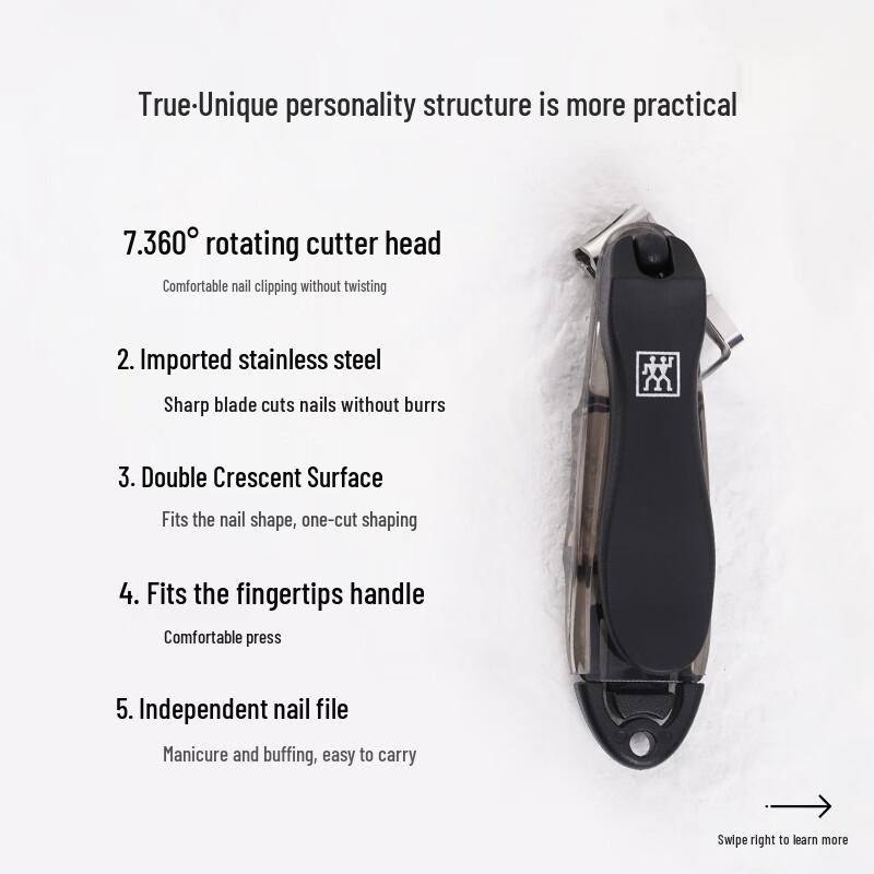 ZWILLING Вращающиеся на 360° кусачки для ногтей с защитой от брызг