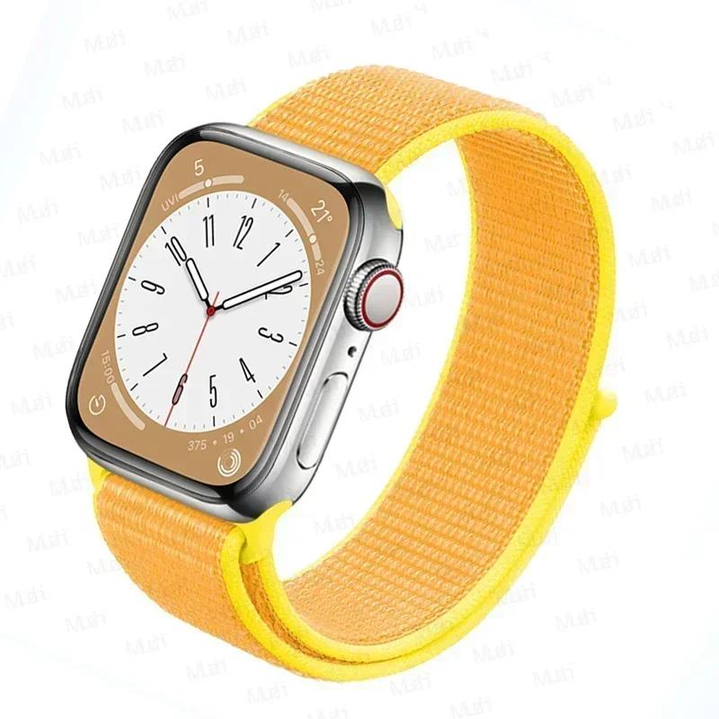 Нейлоновый ремешок-петля для ремешков Apple Watch 46 мм 44 мм 40 мм 45 мм 41 мм 42 мм Спортивный браслет iwatch Ultra 2 49 мм Серии 10 9 8 se 7 6 5 4 Ремешок
