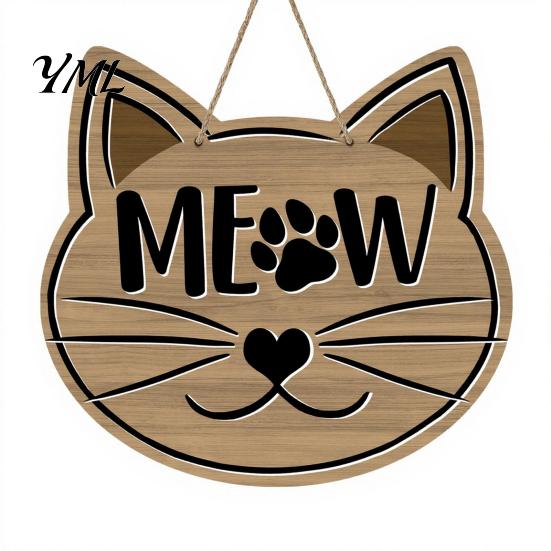 Easy Hanging Entryway Decor Wooden Welcome Sign for Front Door, Decorative Dog Paw Wall Plaque with Pet Lover Gift Idea Hemp Rope Lovers, Home Indoor