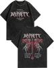 BAPHITY Men 90s Y2K Grunge Acid Washed Tops Graphic Tee, Black, Wings, M