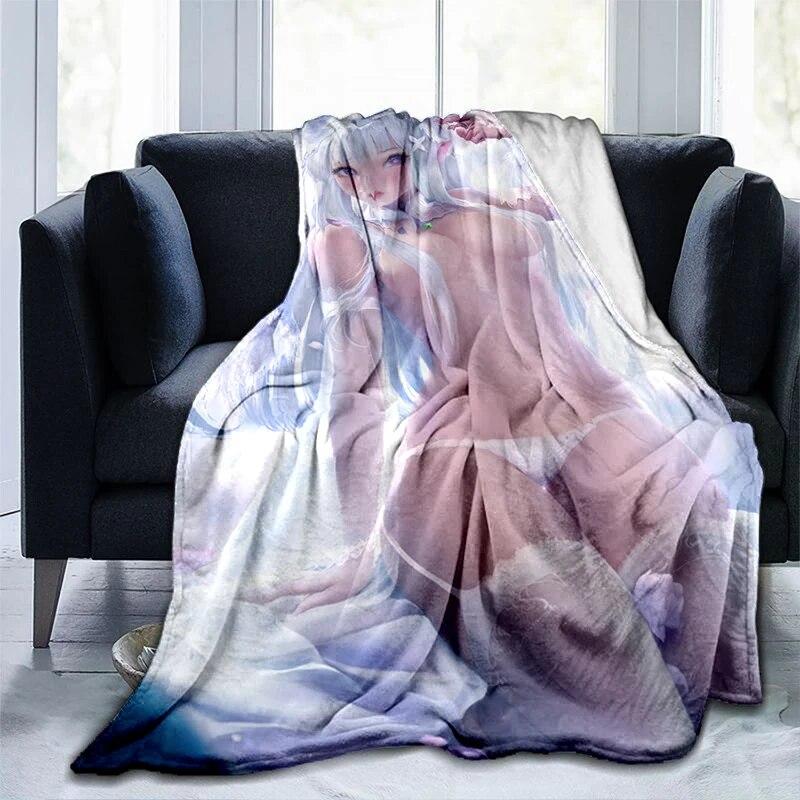 Hot Body Anime Sexy Girl Modern Blanket Flannel Soft Plush Sofa Bed Throwing Cartoon Blankets for Beds Gifts Dropshipping