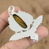Натуральный камень Тигровый глаз Ювелирное изделие Подвеска из стерлингового серебра 925 пробы Сова для девочек