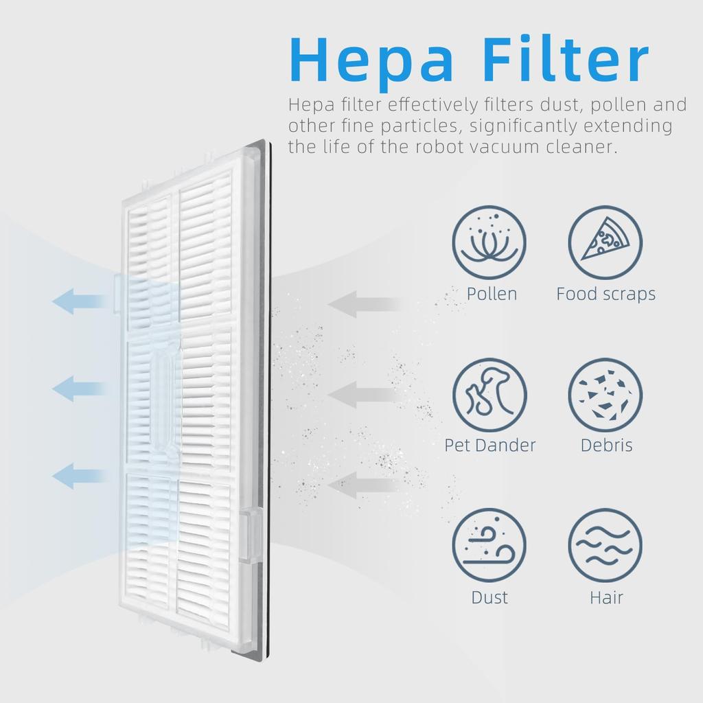 Совместимость с Roborock S8 / S8 Pro Ultra / S8+ Робот-пылесос Основная боковая щетка Фильтр HEPA Насадка для швабры Пылесборник Аксессуары Запасная часть