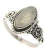 Серебряное кольцо с лунным камнем 'Heaven' - 12x6 мм