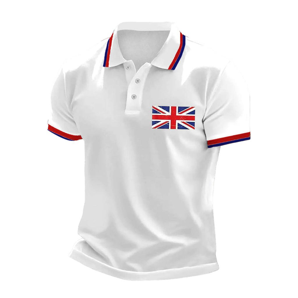 Summer 3D printed men's POLO shirt 2025 European and American foreign trade new models, short-sleeved POLO hot-selling