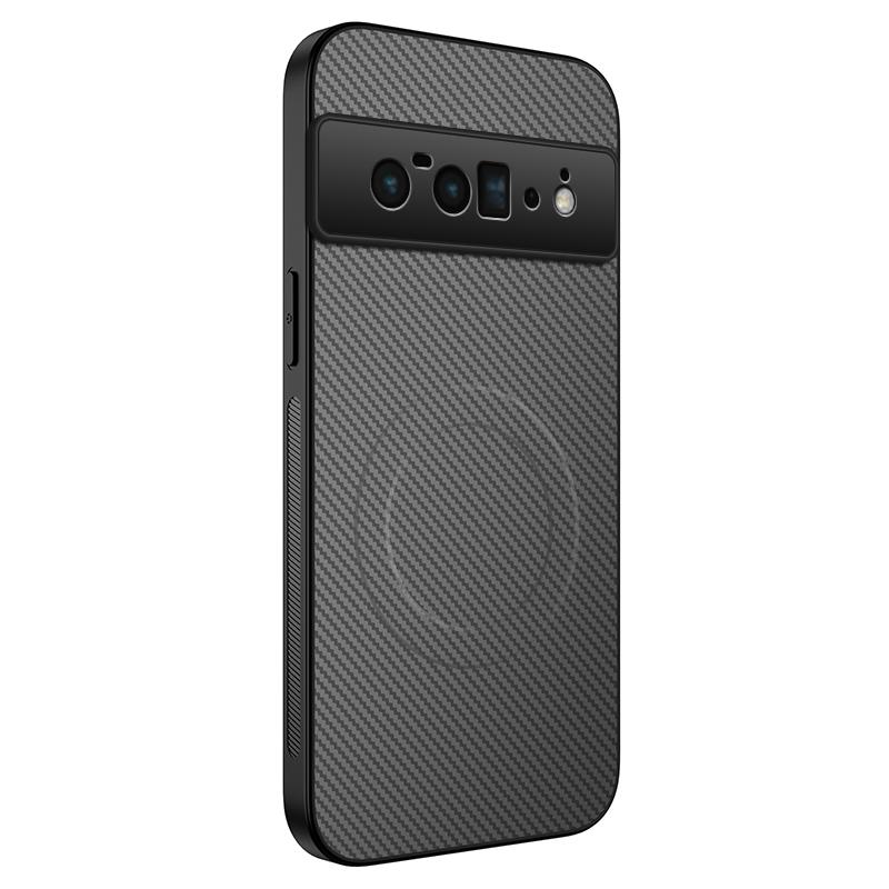 New Fashion Magnetic Shockproof Phone Case For Google Pixel 6 Pro 6A 7 7A 8 Pro 8A 9 9A 9 Pro XL Luxury Carbon Fiber Black Cover