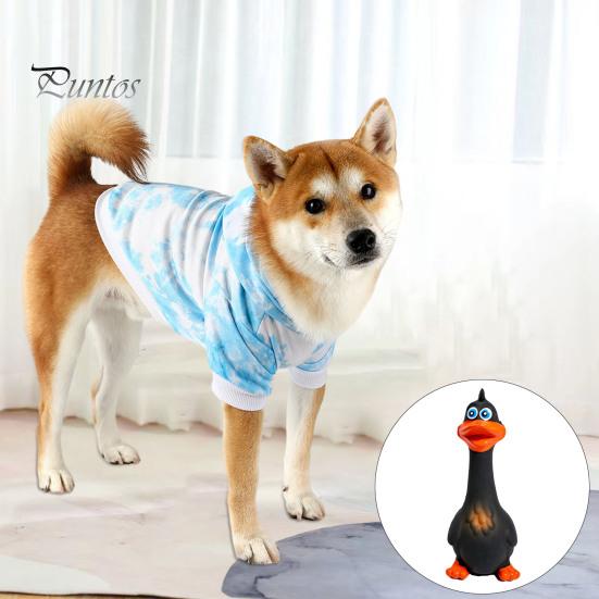 Latex Chicken Squeaky Dog Toy Funny Cartoon Duck Safe Non-Toxic Teething Toy Bite-Resistant Pet Interactive Toy Screaming Sound Pet Toys for Dogs