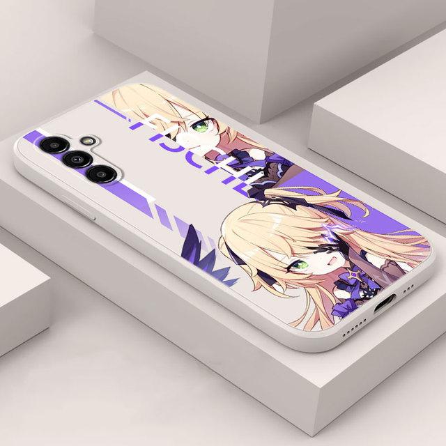Квадратный жидкий чехол для телефона Samsung Galaxy A32 A52s A53 A42 A73 A13 A23 A33 A13 A12 A52 A72 A22 Genshin Impact People Cover