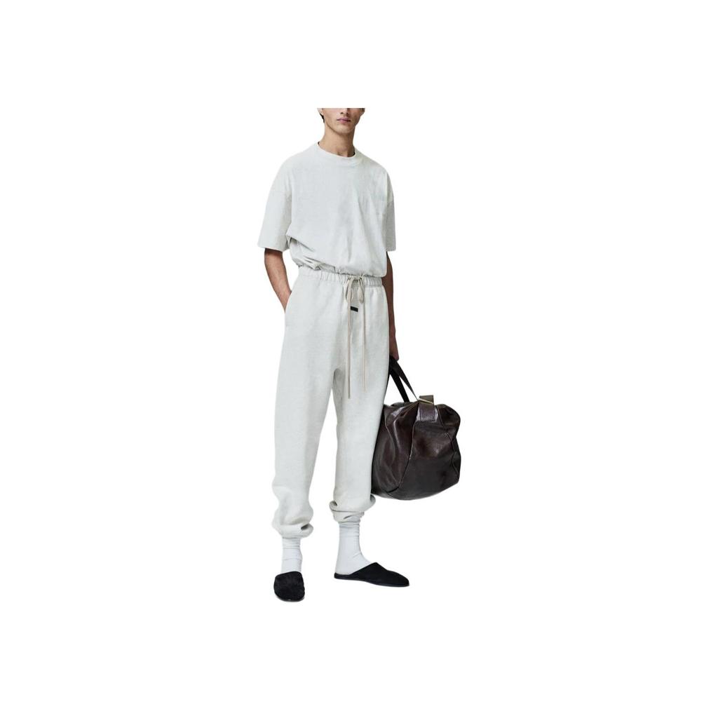 Fear of God Essentials Классические брюки-джоггеры Овсяный меланж Мужские Брюки Белый 130HO258402F