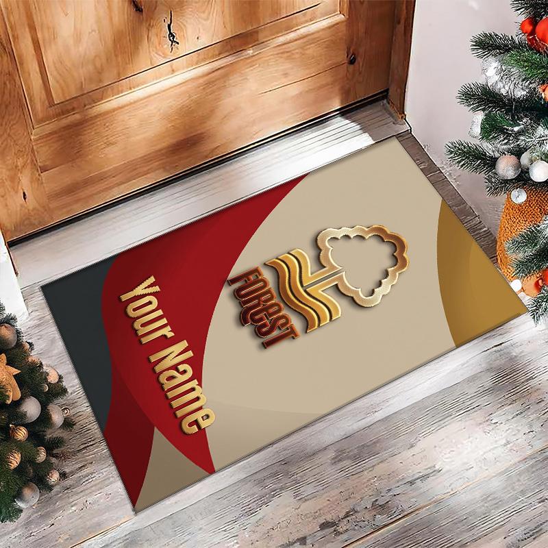 Nottingham Forest FC Printed Crystal Velvet Rug Non‑Slip Crystal Velvet Carpet For Sofa Bedroom Indoor Home Decoration