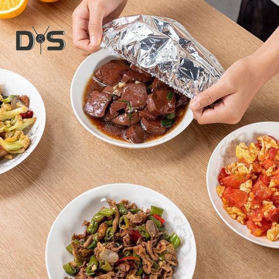 Изоляционная крышка из алюминиевой фольги, термостойкие пищевые покрытия для кухни, эластичные пакеты для сохранения свежести, крышки из алюминиевой фольги для хранения продуктов