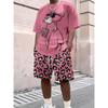 Summer Cartoon Animated Leopard Themed Printed Fashionable Loose Sportswear Men's Daily Comfortable Two-piece Sport Wear