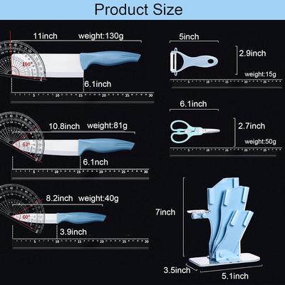 Керамический, 6-предметный розовый керамический набор для кухни с акриловой подставкой, ультра-острый кухонный набор для приготовления пищи с керамической овощечисткой и ножницами для дома, семьи