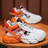 Men's Plus Size Lightweight and Fashionable Color Blocked Thick Soled High Top Sports and Leisure Shoes Running Shoes