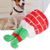 Dog Plush Chewing Toy Soft Bite Resistant Pet Christmas Squeaky Toy for Teeth Cleaning(Red Green )