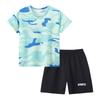2 Pcs Quick-drying Camouflage Sports Suit Boys Running Football Basketball Casual T-shirt Short-sleeved Girls Loose Joker Shorts