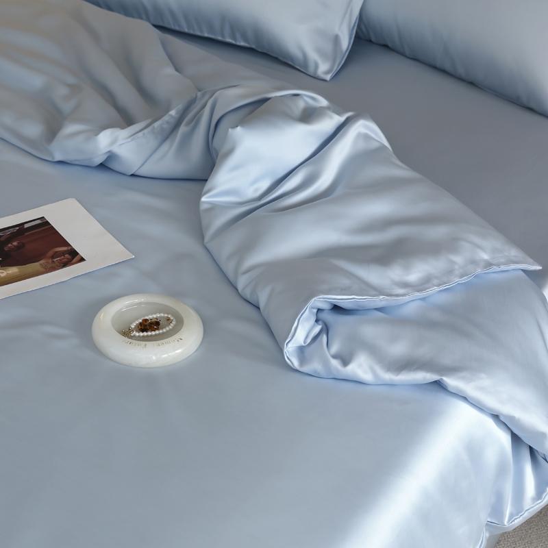 1шт пододеяльник из шелка Mulberry, однотонный гладкий пододеяльник с застежкой-молнией, двуспальное постельное белье размера «king-size»