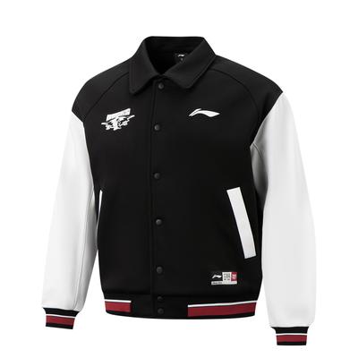 Li Ning Профессиональная баскетбольная серия Принт с надписью Однобортная свободная куртка Мужские куртки AJDV399-2