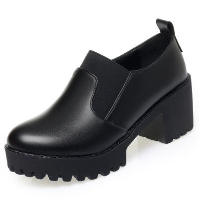 Мода AIYUQI 2025 новый стиль женские туфли на высоком толстом каблуке лолита женская обувь Женский Большой Размер Формальные Лоферы