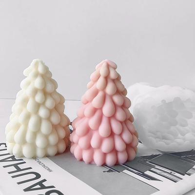 Рождественская коническая растительная свеча силиконовая форма рождественская елка мыло гипсовая форма ручной работы 3D праздничное украшение подарок