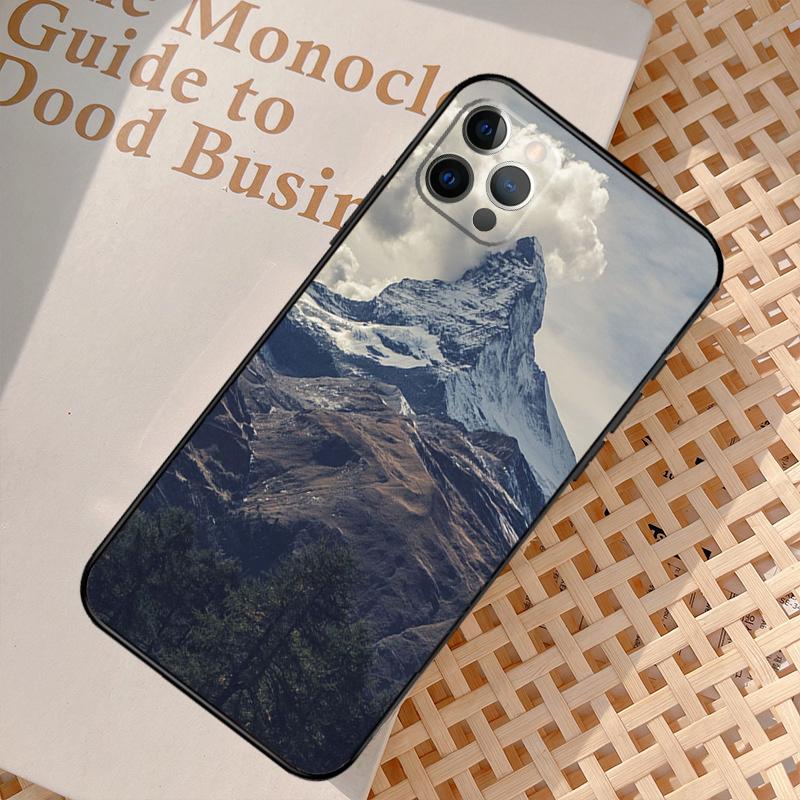 Mountain Peak Forest Phone Case For iPhone 17 Air 16 14 13 12 11 15 Pro Max 12 13 mini 15 16 Plus 16e Cover Coque