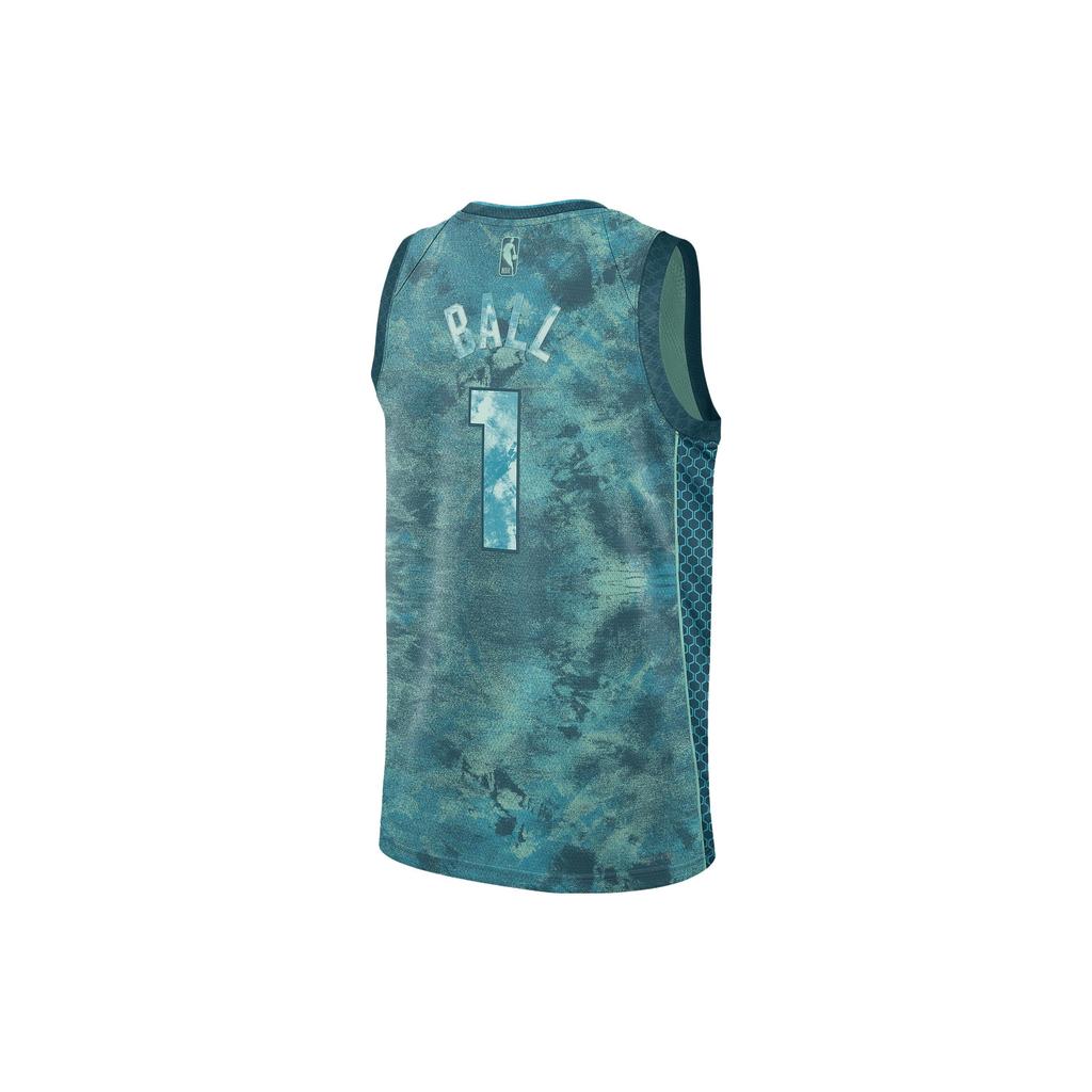 Nike Джерси NBA Lamelo Ball Hornets 2023, темно-бирюзовая мужская уличная одежда FD4104-305