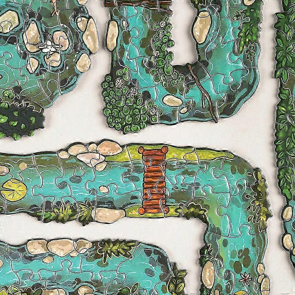 Unique River-Themed 501-Piece Jigsaw Puzzle, Edge Piece Puzzle Game for Adults & Families, Challenging Edge-Piece Design, Summer Day on The River Art