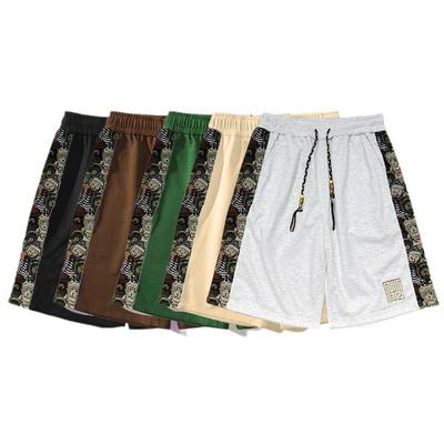 Шорты мужские летние тонкие, прямые, свободные, повседневные, спортивные, с вышивкой, брюки пять четвертей