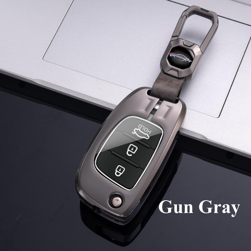 Металлический цинковый чехол для автомобильного ключа для Hyundai Tucson Sonata Santa Fe Elantra Accent Solaris Verna Ix25 Ix35 I20 I30 I40 Creta IX45 I10 I30 HB20 2022 2021
