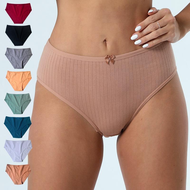 Plus Size Underwear High-waisted Panties Women's Briefs Mommy Triangle Panties