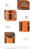Portable Waist-Hanging Fan with Flashlight & SOS - Outdoor Construction Cooling Tool with Stand