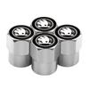 WMTY7 4pcs Car Aluminum Styling Emblem Wheel Tire Valve Stem Air Caps For Skoda Octavia Fabia Rapid Yeti Superb Octavia A5 A7 VRS VII