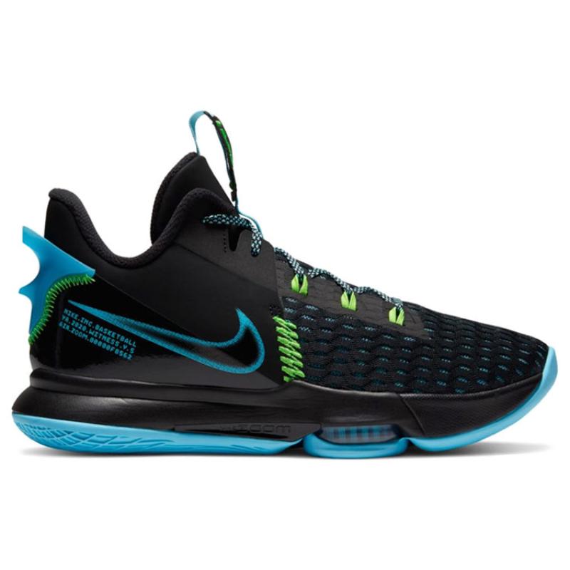 Nike Кроссовки LeBron Witness 5 EP 'Black Light Blue Fury' CQ9381-004