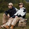 2023 New Outdoor Color Block Windbreaker: Unisex Trendy Windproof Jacket for Spring & Autumn Camping and Mountaineering.