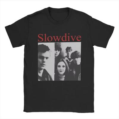 Футболка Slowdive 90s для мужчин, 100% хлопок, повседневные футболки с круглым вырезом, футболки с коротким рукавом, одежда в подарок