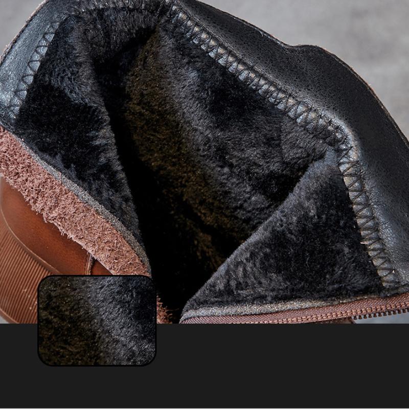 Johnature Короткие ботинки, женские теплые женские туфли с круглым носком и толстым каблуком в этническом стиле, на мягкой подошве с принтом