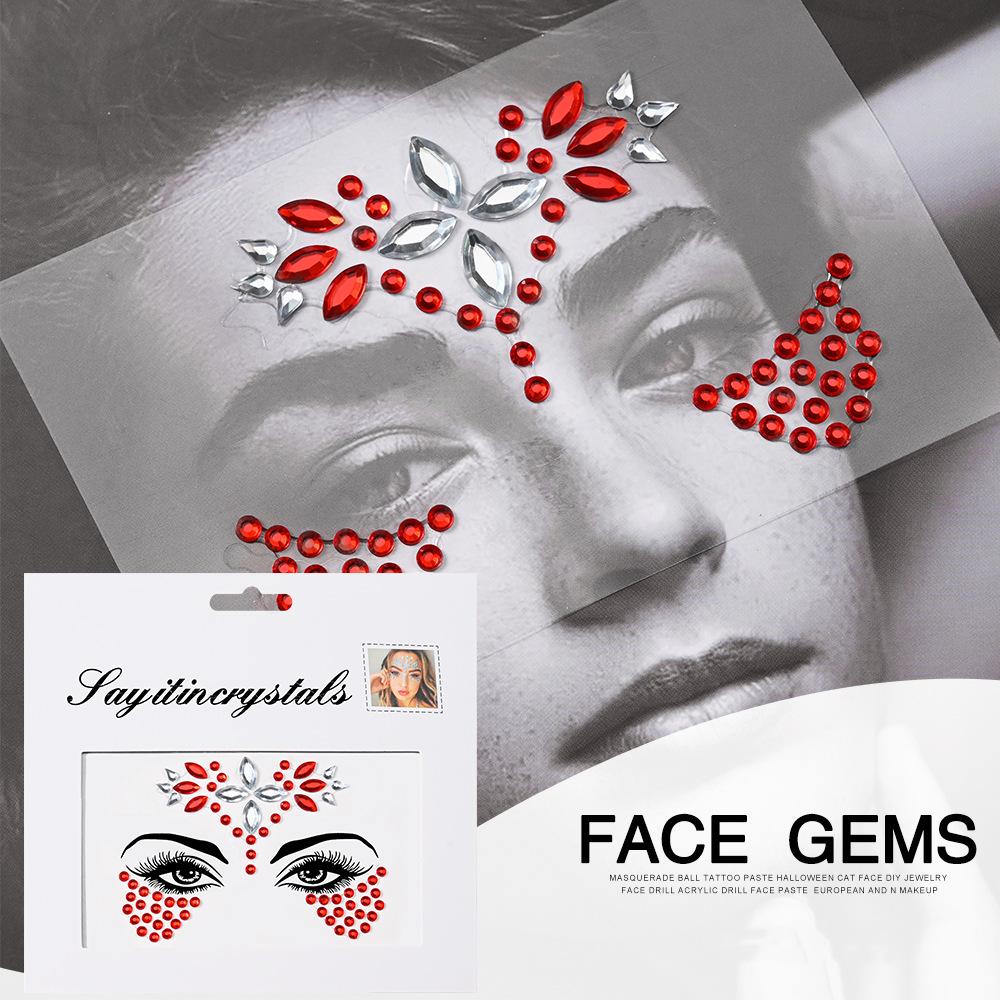 Экологичные Маскарадные Акриловые Наклейки С Бриллиантами