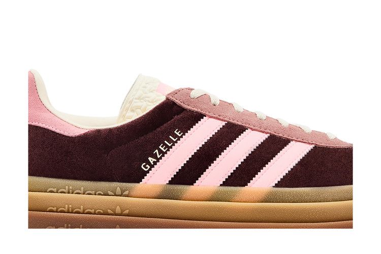 Женские кроссовки adidas Gazelle Bold Shadow Brown Warm Clay Glow Pink (Женский)