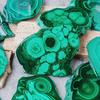 Natural Malachite Slice Decorative Stone Geological Home Decor Tabletop Ornament