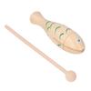 Percussion Instrument Fish Shaped Portable Wooden Musical Instrument for Children Toddlers Wood