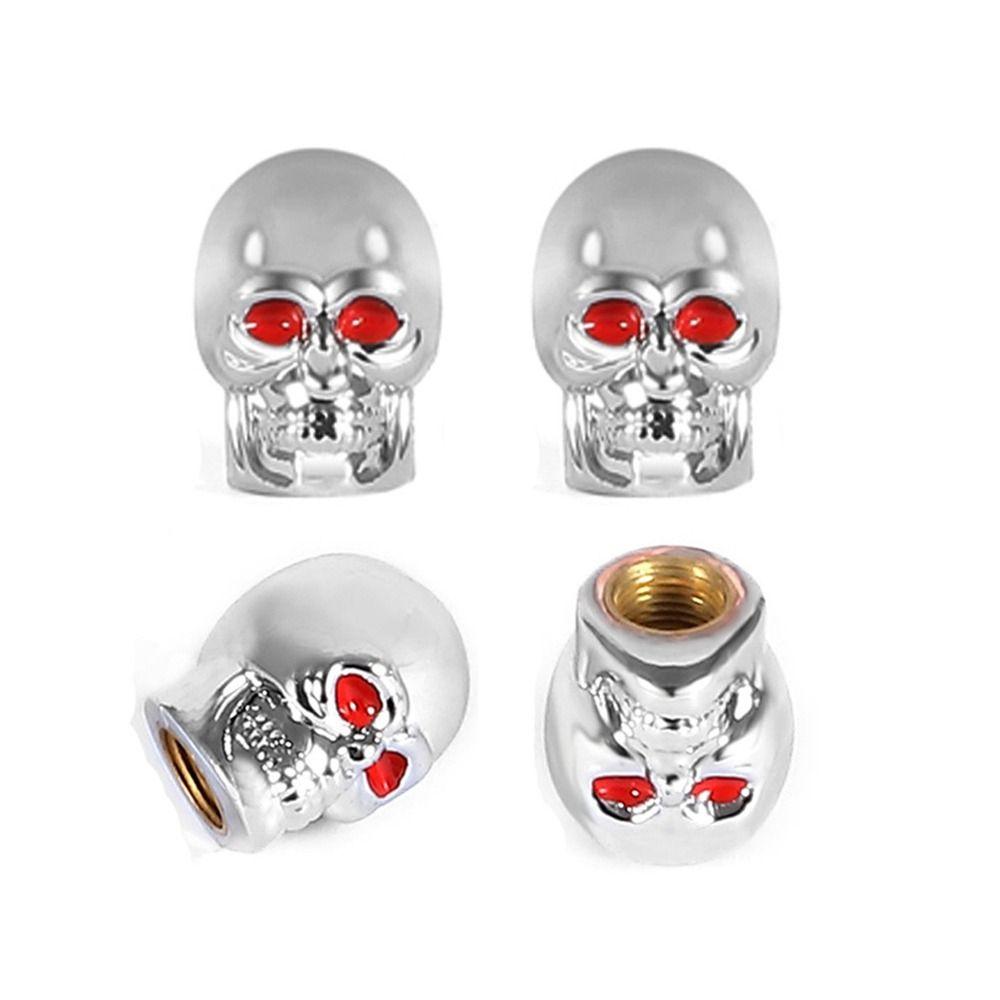 Skull Style Bike Motorcycle Valve Stem Cap Tyre Accessories Dust-proof Cover Protective Cover